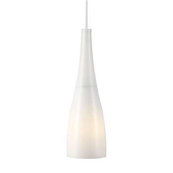A by Amara - Embla Glass Pendant Light - White (H30.5 x W10 x D10cm)