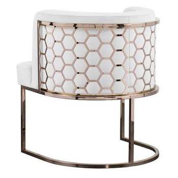 Alveare Dining Chair Copper - Chalk (H75 x W60 x D60cm)