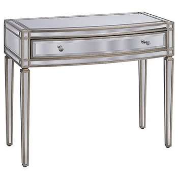 Antoinette Toughened Mirror One drawer Console Table (H79 x W90 x D42cm)