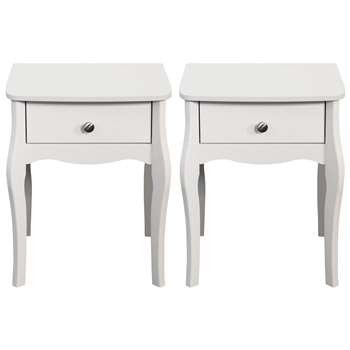 Argos Home Amelie 2 Bedside Chests - White (H55 x W45 x D35.3cm)