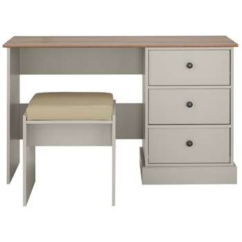 Argos Home Kensington Dressing Table - Soft Grey&amp;Oak Effect (H76 x W3 x D40cm)