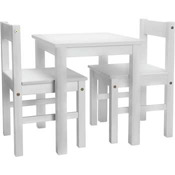 Argos Home - Kids Scandinavia Table and 2 Chairs - White (H52 x W45 x D35cm)