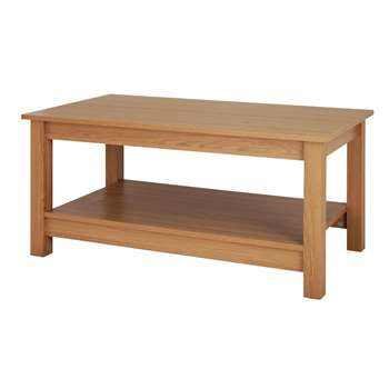 Argos Home Malibu Coffee Table - Oak Effect (H44.3 x W91.6 x D49.5cm)