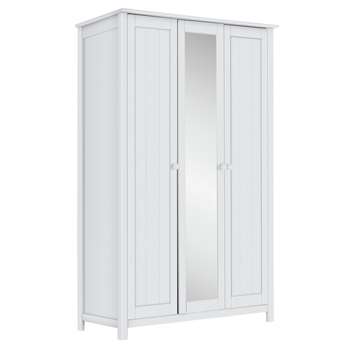 Argos Home New Scandinavia 3 Door Mirrored Wardrobe - White (H180 x W107 x D53cm)