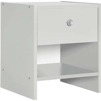 Argos Home - Seville 1 Drawer - Bedside Chest - White (H42 x W36 x D33cm)