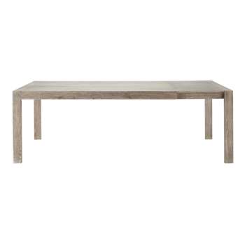 BALTIC Solid oak extending dining table in whitewash (76 x 160-210cm)