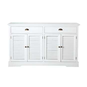 BARBADE Wooden Sideboard in White (H90 x W150 x D44cm)
