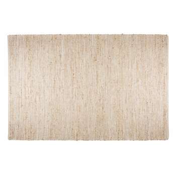 BARCELONE cotton and beige jute rug (200 x 300cm)