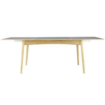 BOOP Wooden extending dining table in charcoal grey (75 x 150-220cm)