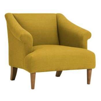 Brighton Saffron Fabric Accent Chair (H72 x W78 x D83cm)