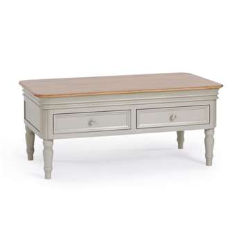 Brindle Natural Solid Oak & Painted Coffee Table (H50 x W110 x D60cm)