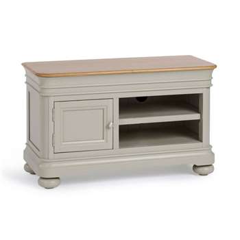 Brindle Natural Solid Oak & Painted Small TV Unit (H60 x W100 x D43cm)