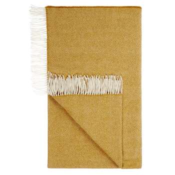 Bronte by Moon Herringbone Throw, Honey (H140 x W185cm)