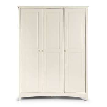 Cameo 3 Door Wardrobe in White By Julian Bowen 182 x 137cm