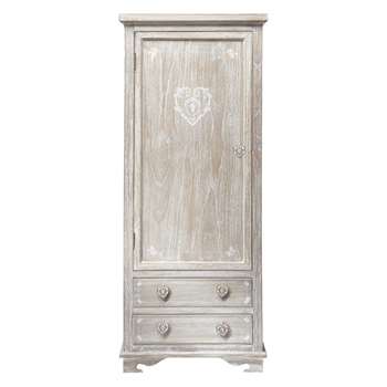 CAMILLE Greyed Paulownia Wood Closet (H180 x W75 x D50cm)