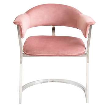 Camino Dining Chair Blush Pink (H74 x W63 x D57cm)