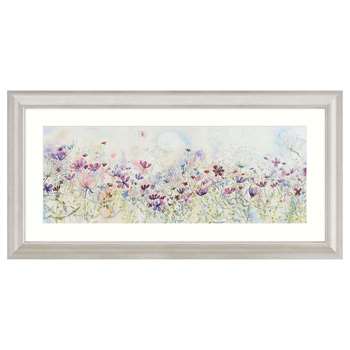 Catherine Stephenson - Meadow Of Wild Flowers Embellished Framed Print (55 x 110cm)