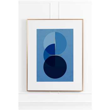 Celestial Blue No.3 - Brass Frame (H90 x W70cm)