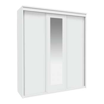 Collection New Hallingford 3 Door Sliding Wardrobe - White 206 x 175cm