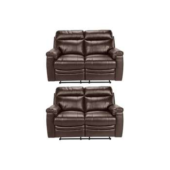 Collection New Paolo 2 Regular Manual Recliner Sofas - Choc