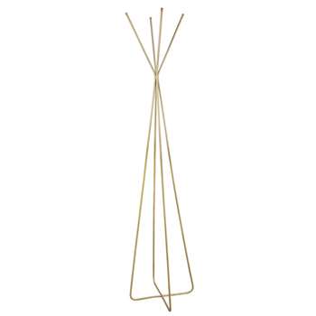 CRAIG Matte gold metal coat stand (180 x 43cm)