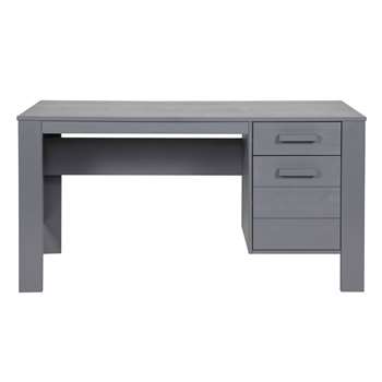 Dennis Computer & Office Desk in Steel Grey (Width 140cm)