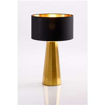 Docena Table Light Black / Brass (H60 x W34 x D34cm)