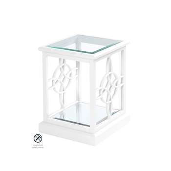 Etienne White Side Table (H61 x W44 x D44cm)