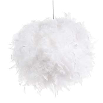 FEATHERS non-electric white feather pendant D 28 cm