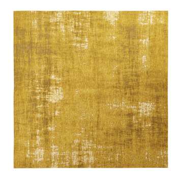 FEEL Mustard Yellow Woven Jacquard Rug (H200 x W200 x D2cm)