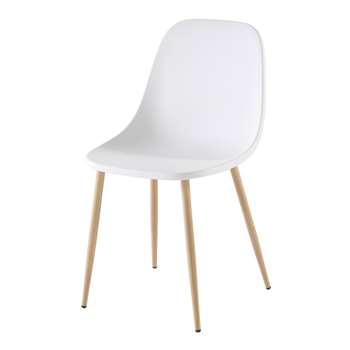 FIBULE Contemporary White Chair (H81 x W45 x D52cm)