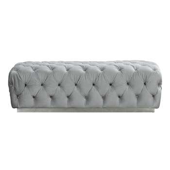Frankfurt Large Ottoman - Dove Grey (H45 x W139 x D45cm)