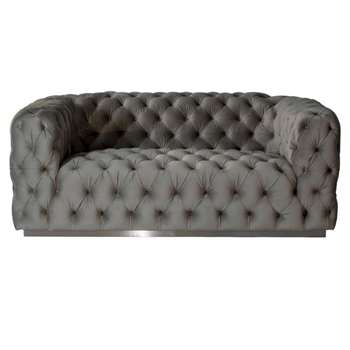 Frankfurt Two Seat Sofa – Dove Grey (H72 x W176 x D92cm)