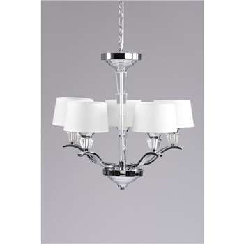 Freeman Five Light Crystal Pendant (H150 x W55 x D55cm)
