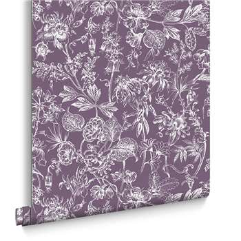 Graham & Brown Stroma Mulberry Wallpaper (H1000 x W52cm)