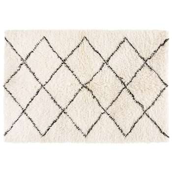 ISMA Grey Cotton and Wool Berber Rug (H160 x W230 x D3cm)