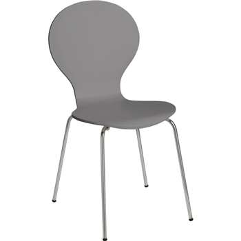 Habitat Bentwood Metal Dining Chair - Jet Grey (H87 x W47 x D52cm)