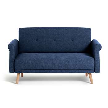 Habitat Evie 2 Seater Fabric Sofa - Navy (H82 x W143 x D92cm)