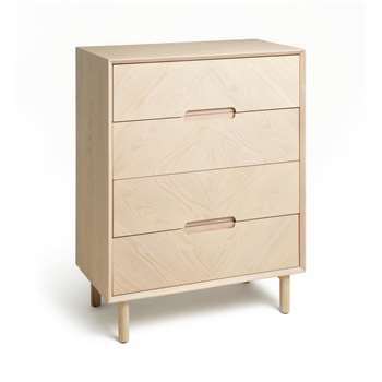 Habitat Halden Skandi 4 Drawer Chest - Natural (H98 x W77 x D41cm)