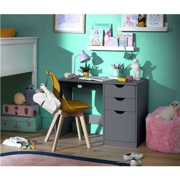 Habitat Kids Pagnell 3 Drawers Desk - Grey (H71.5 x W100 x D48.5cm)