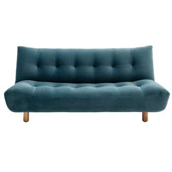 Habitat Kota 3 Seater Velvet Clic Clac Sofa Bed - Teal (H90 x W189 x D102cm)