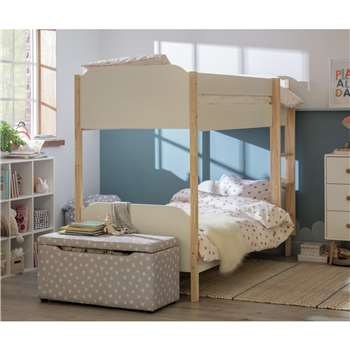 Habitat Nico Small Double Bunk Bed Frame - White & Oak (H162.6 x W102.8 x D26.5cm)