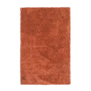 Habitat Noodle Shaggy Plain Rug - Terracotta (H120 x W170cm)