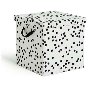 Habitat Penny Storage Box with Lid - White (H40 x W40 x D40cm)