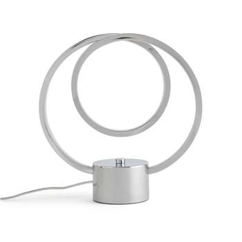 Habitat Pill LED Table Lamp - Brushed Chrome (H30 x W10 x D26.5cm)