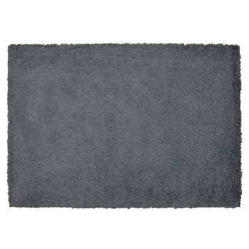 Habitat Plain Cosy Cut Pile Rug - Flint Grey (H120 x W170cm)