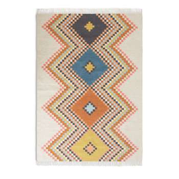 Habitat Traditional Flatweave Wool Rug - Multi (H120 x W160cm)