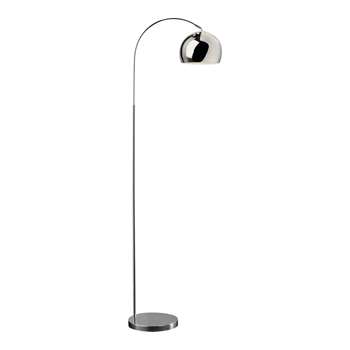 HOME Curva Floor Lamp - Chrome (143 x 24cm)