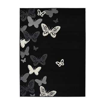 Homemaker Adorn Butterfly Rug - Black (H120 x W170cm)