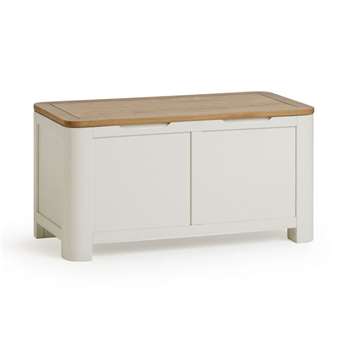 Hove Natural Oak & Painted Blanket Box (H50 x W98 x D50cm)